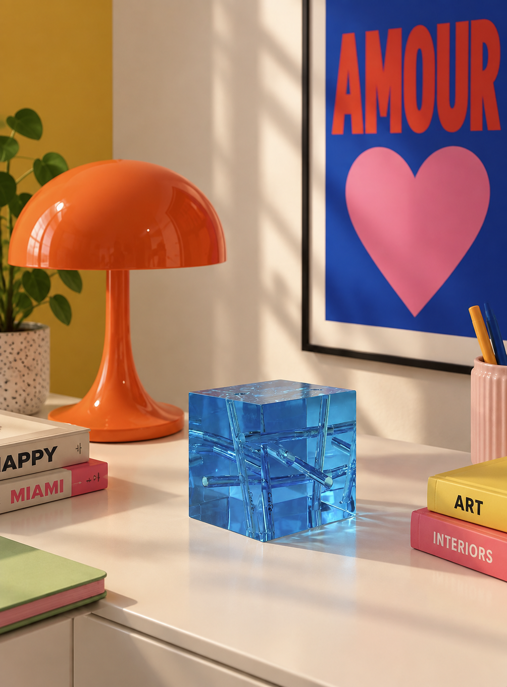 Blue Trapped in Glass