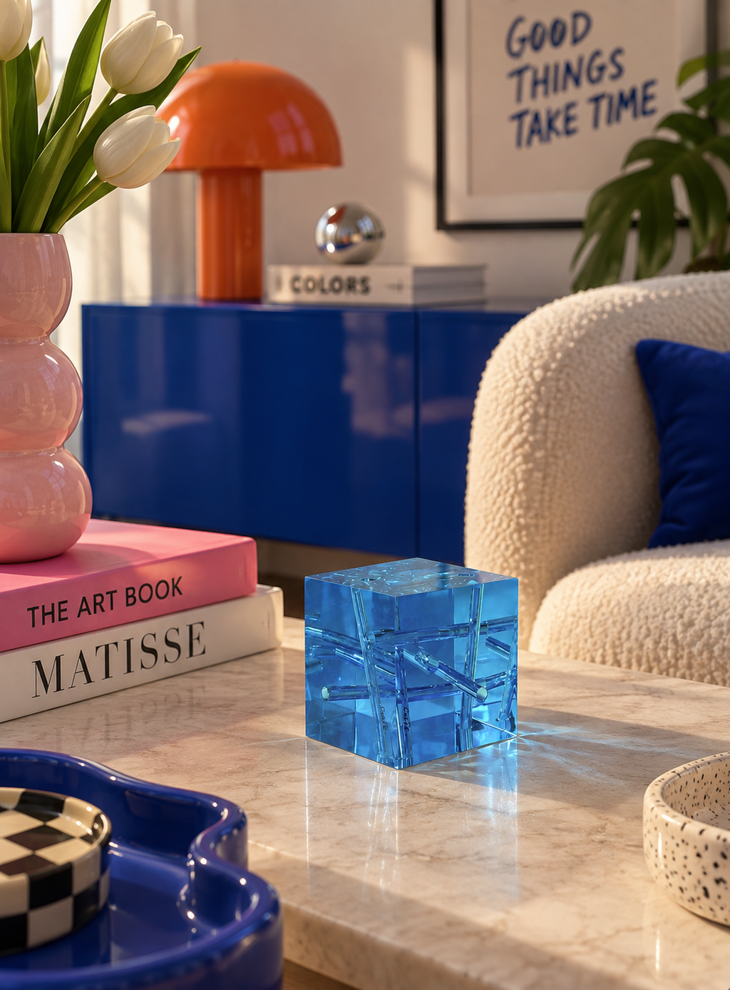 Blue Trapped in Glass