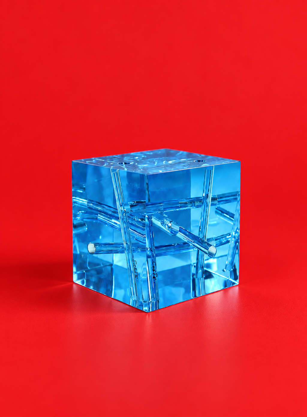 Blue Trapped in Glass