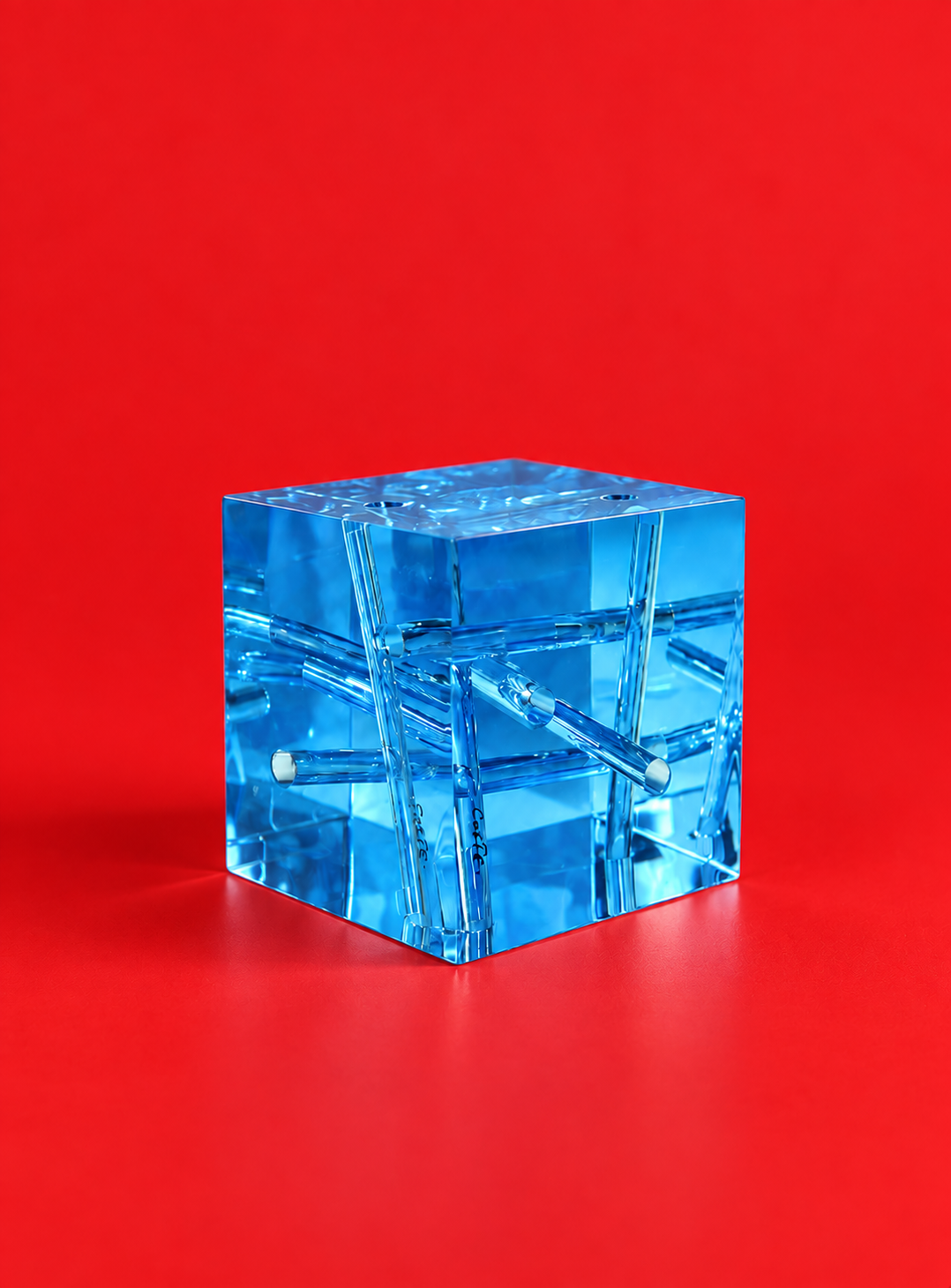 Blue Trapped in Glass