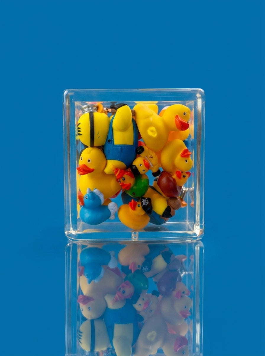 Ducks Trapped in Glass