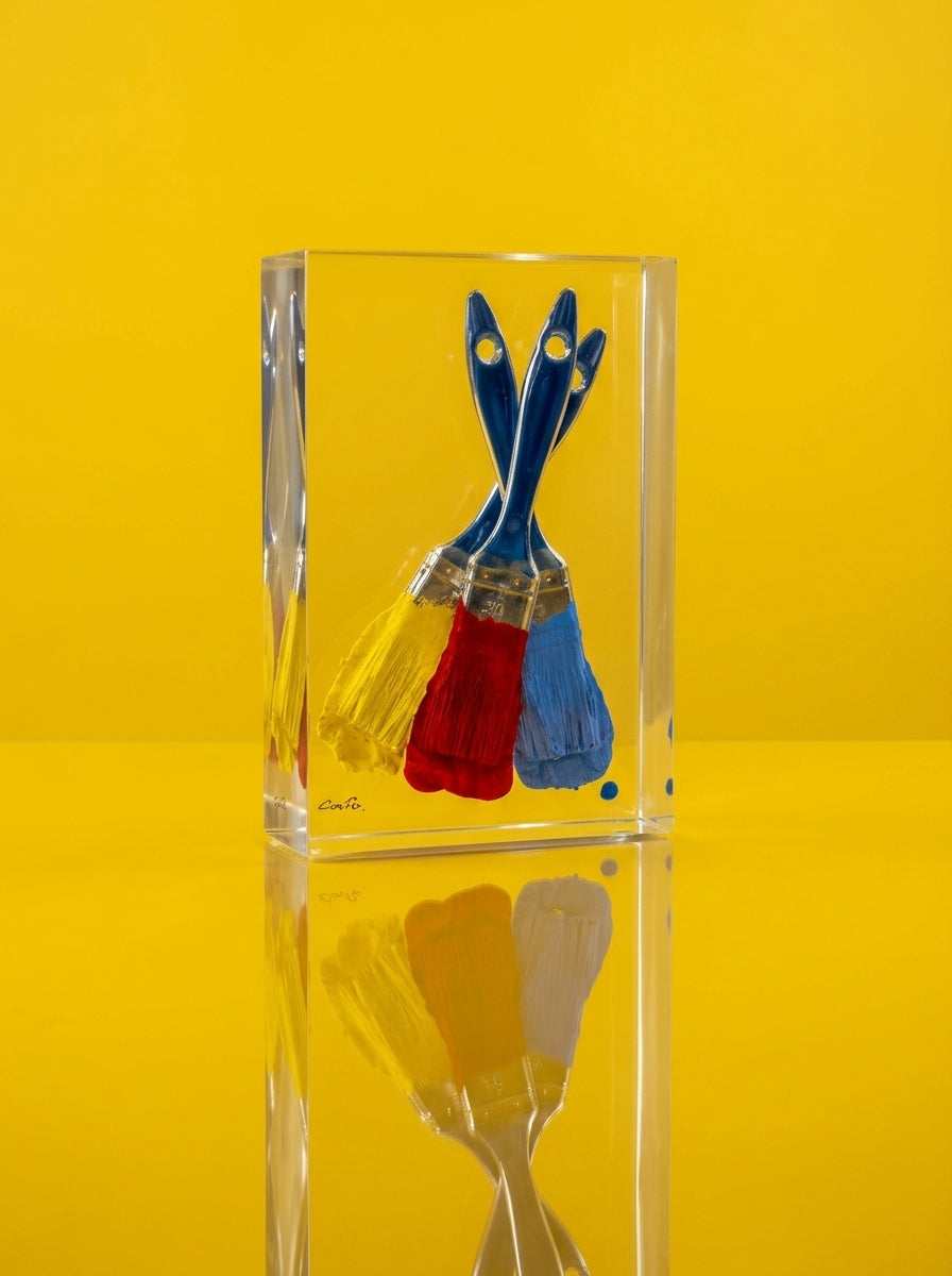Paintbrush Trapped in Glass
