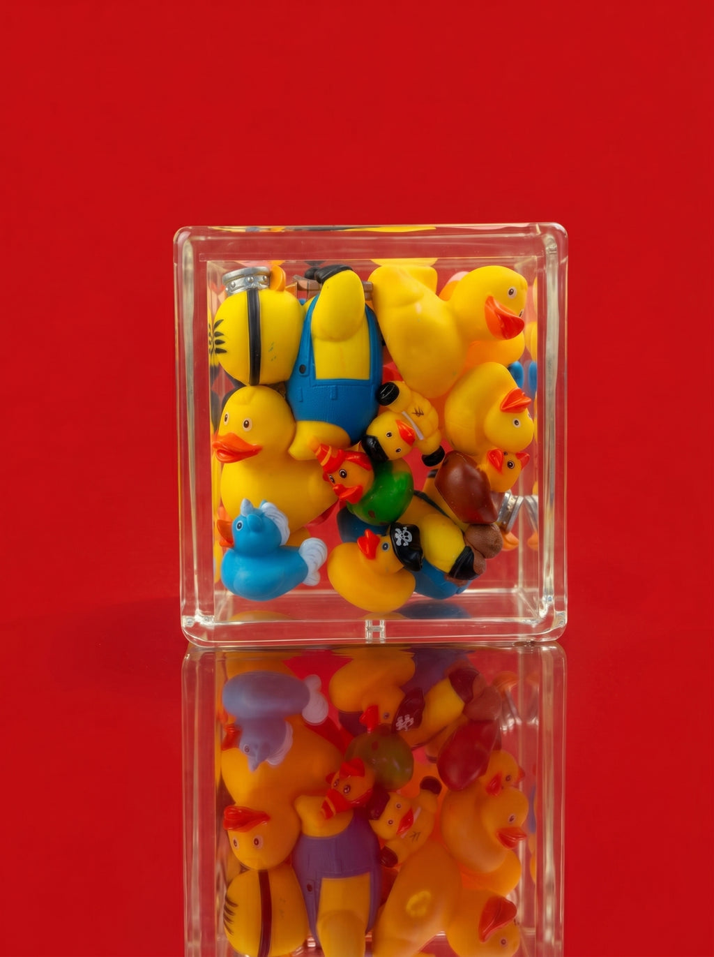 Ducks Trapped in Glass