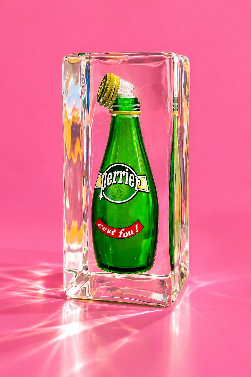 Perrier Trapped In Glass