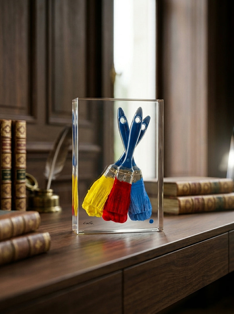 Paintbrush Trapped in Glass