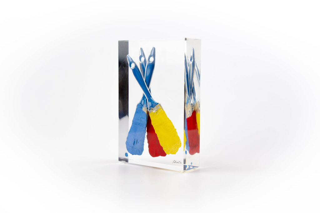 Paintbrush Trapped in Glass