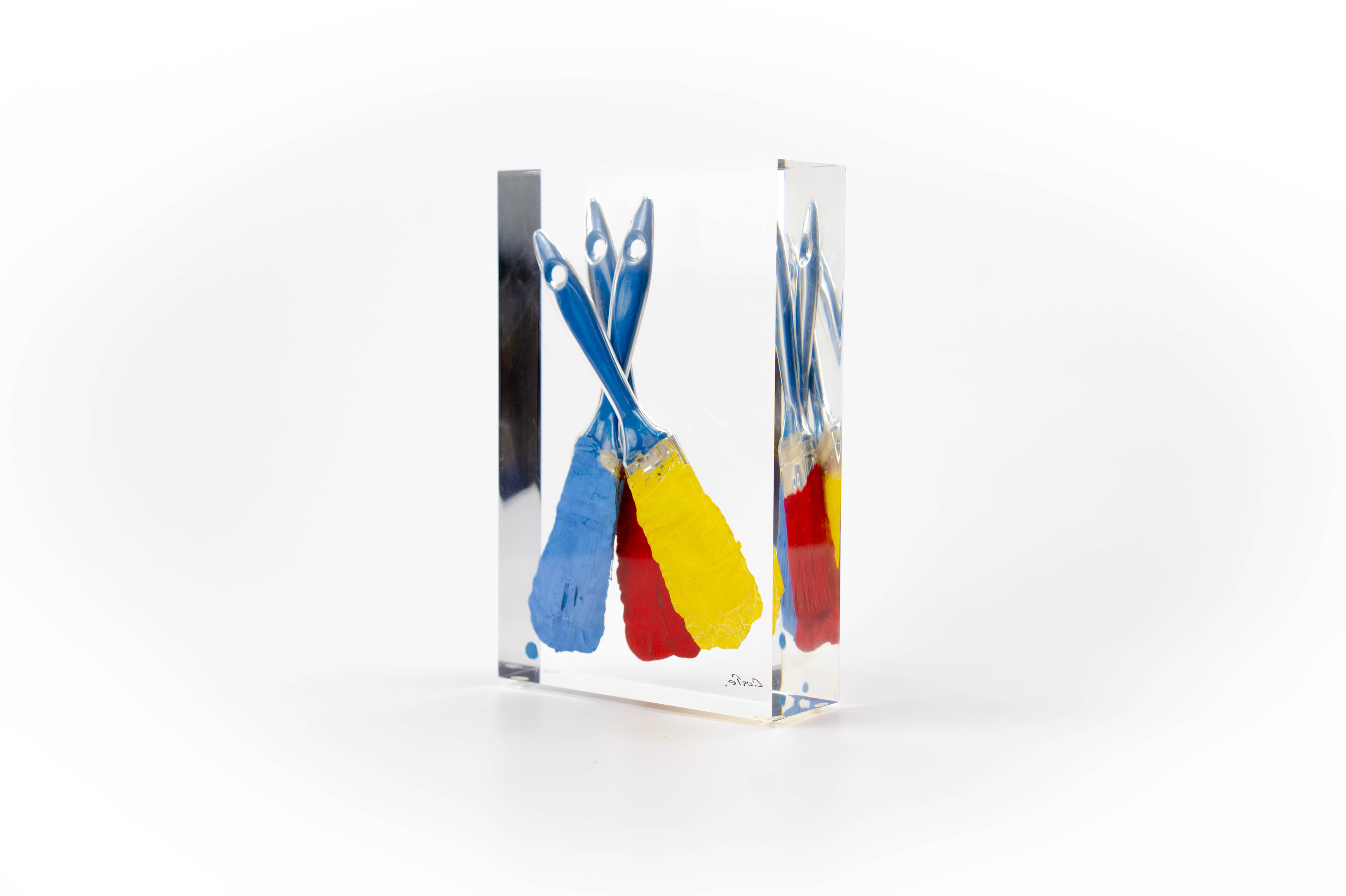 Paintbrush Trapped in Glass